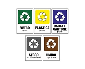  Etichette adesive per differenziata